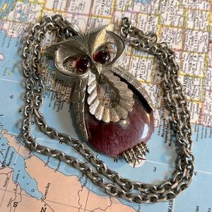 Owl Necklace, 60-70’s